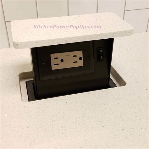 electrical box countertop|waterproof kitchen countertop plugs.